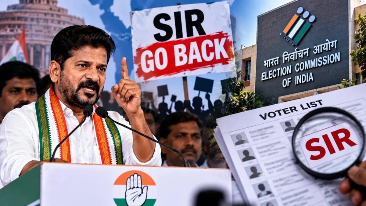 Revanth Reddy Calls for Nationwide ‘SIR Go Back’ Movement, Raises Voter Deletion Concerns