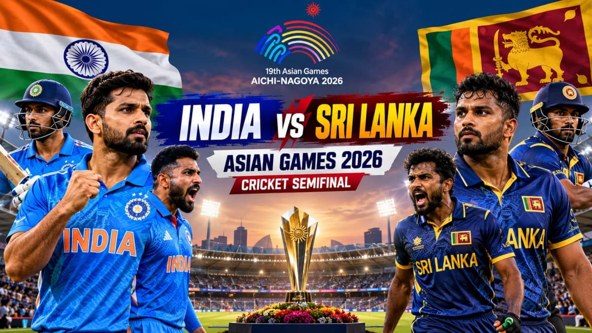 Asian Games 2026: India to Face Sri Lanka in Cricket Semifinal, Final Spot at Stake