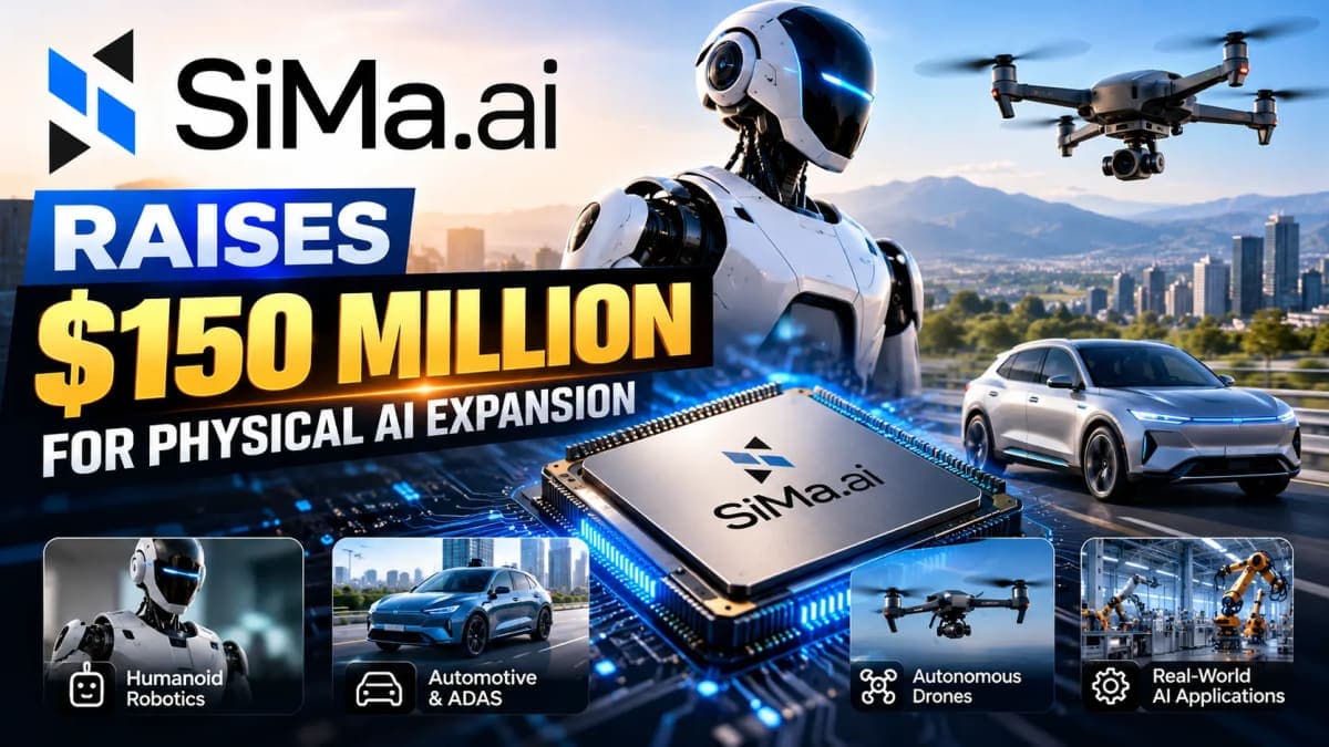 SiMa.ai Raises $150 Million to Expand Physical AI Push Across Robotics, Automotive and Drones