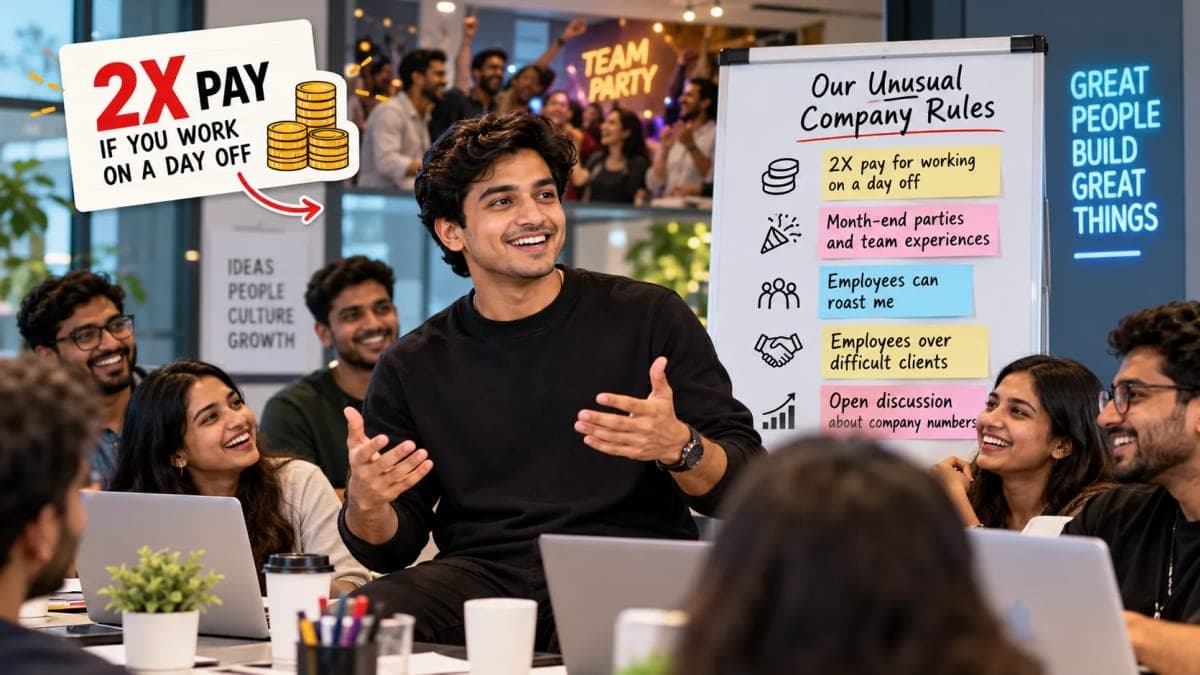 Gen Z Founder Says He Pays Double for Working on Days Off, Shares His Unusual Workplace Approach