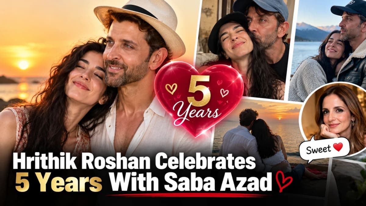 Hrithik Roshan Celebrates 5 Years With Saba Azad, Shares Unseen Romantic Moments