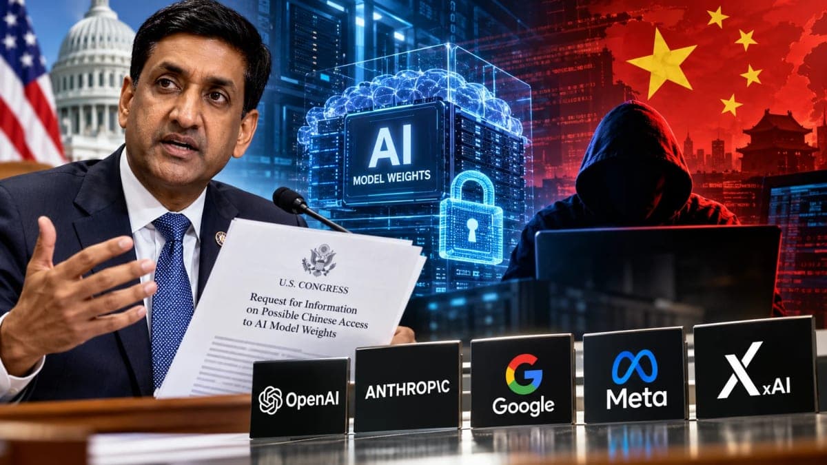 US Lawmaker Presses Major AI Companies Over Possible Chinese Access to Model Weights