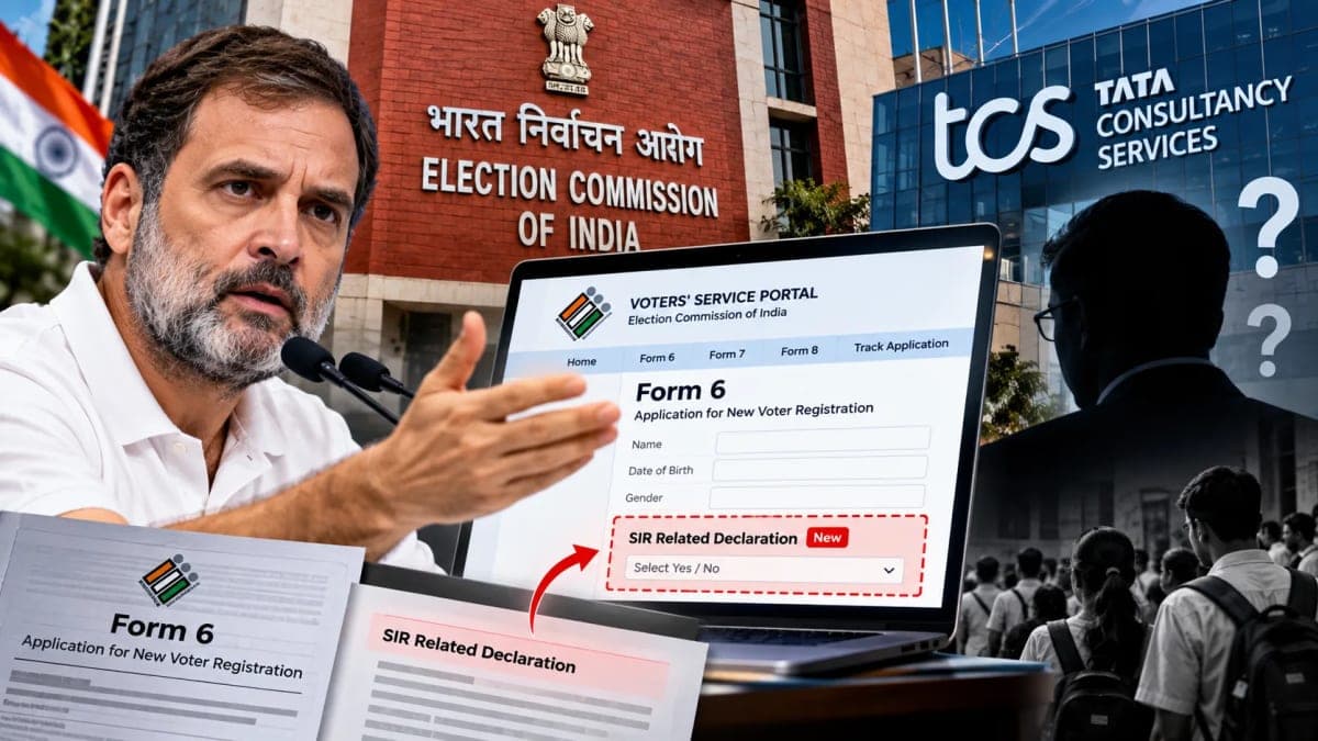 Rahul Gandhi Questions Election Commission and TCS Over Online Form 6 Changes