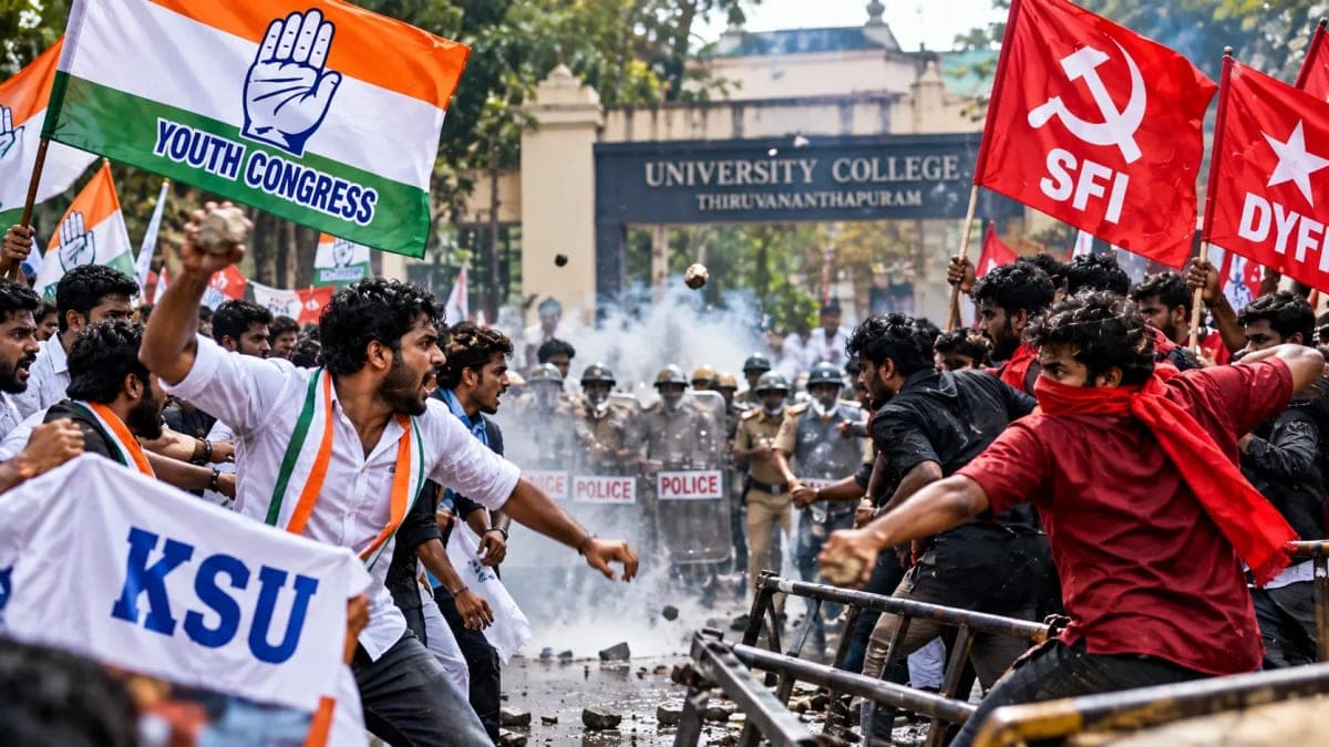 Congress, CPI(M) Youth Wings Clash in Kerala as INDIA Bloc Plans Nationwide Protests