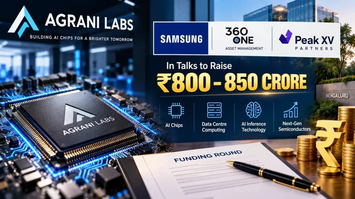 Agrani Labs in Talks to Raise ₹800–850 Crore as Samsung, 360 ONE and Peak XV Eye AI Chip Startup