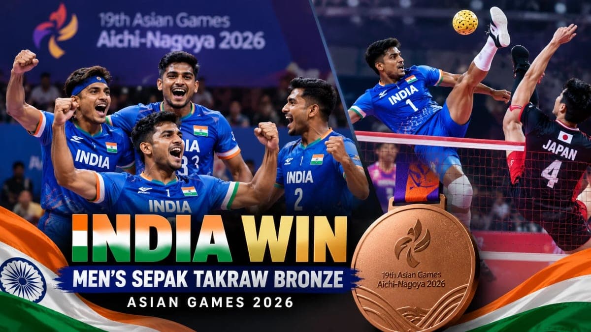 India Win Historic Men’s Sepak Takraw Quadrant Bronze at Asian Games 2026 After Semifinal Loss to Japan