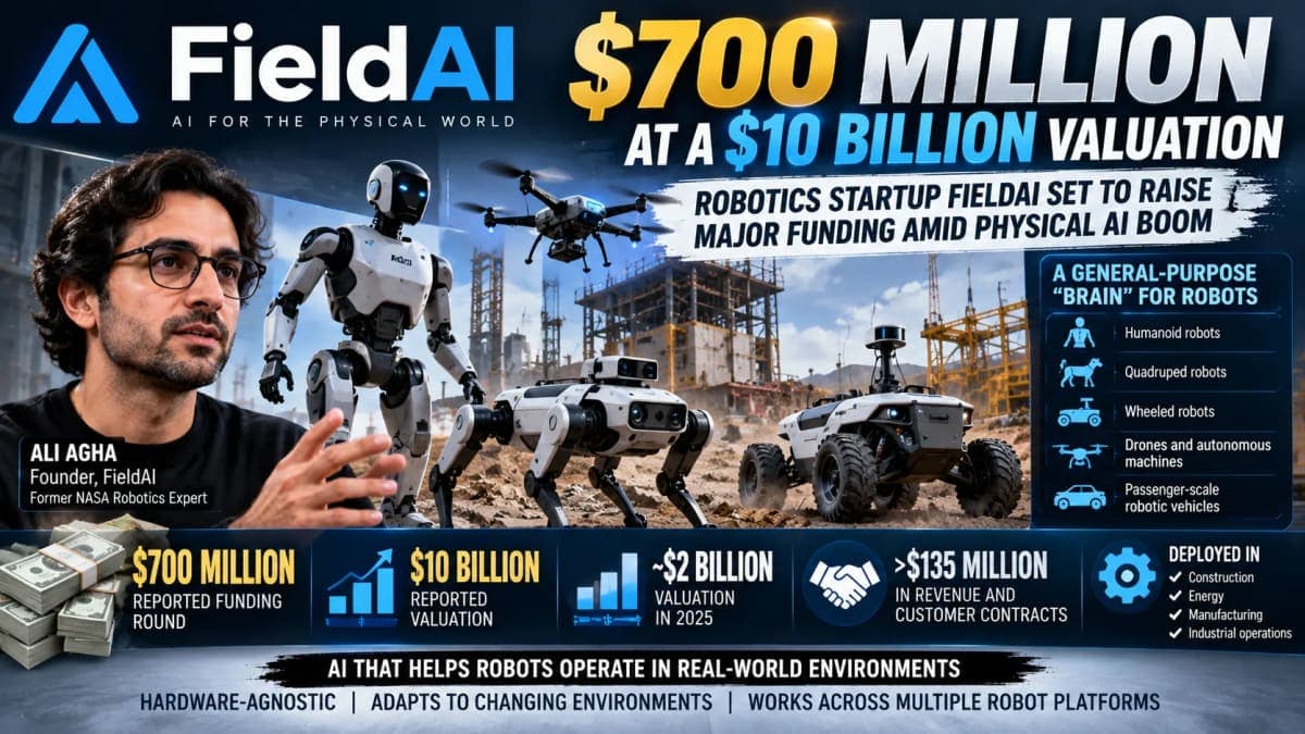 FieldAI Reportedly Set to Raise $700 Million at $10 Billion Valuation as Physical AI Race Accelerates