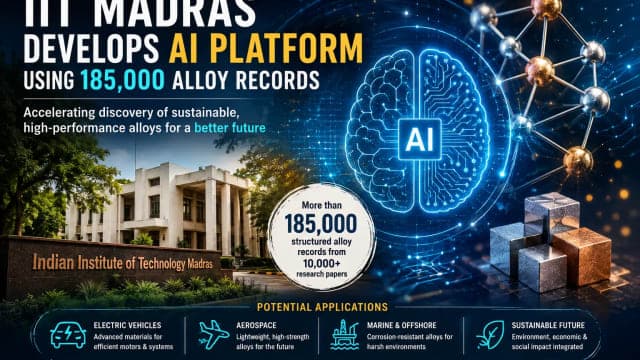 IIT Madras Builds AI Platform With 185,000 Alloy Records, Targets Faster Discovery of Greener Materials
