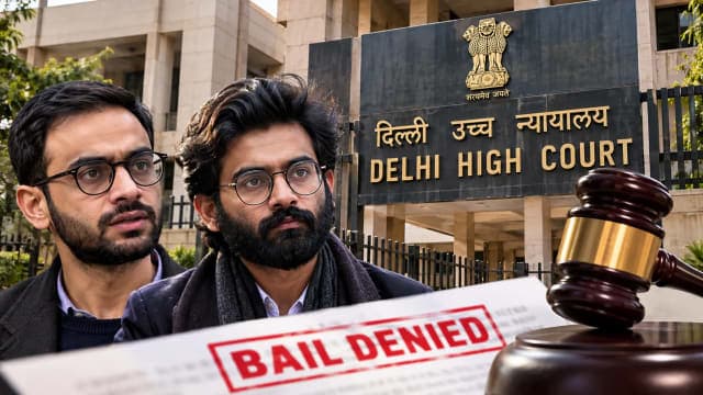 Delhi High Court Rejects Umar Khalid, Sharjeel Imam Bail Pleas in 2020 Riots Case